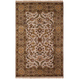 Hand-knotted Royal Mahal Light Grey Wool Soft Rug