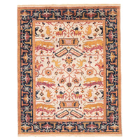 Premium Hand-knotted Heritage Cream Wool Soft Rug