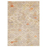 Beige Orange Trellis Havana Casual Soft Rug