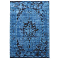 Medallion Aqua Blue Traditional Soft Area Rug