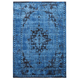 Medallion Aqua Blue Traditional Soft Area Rug