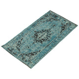 Medallion Aqua Blue Traditional Soft Area Rug