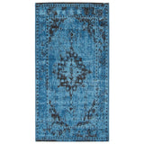 Medallion Aqua Blue Traditional Soft Area Rug