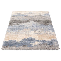 Modern Contemporary Cream Shag Area Rug