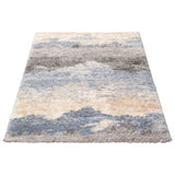 Cream Modern Contemporary Shag Area Rug