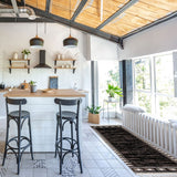 Black Bohemian Eclectic Soft Rug