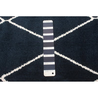 Navy White Trellis Macy Modern & Contemporary Soft Rug