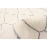 Navy White Trellis Macy Modern & Contemporary Soft Rug