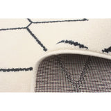 Navy White Trellis Macy Modern & Contemporary Soft Rug