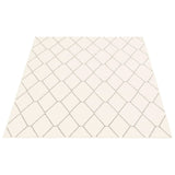 Navy White Trellis Macy Modern & Contemporary Soft Rug