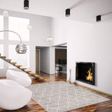 Navy White Trellis Macy Modern & Contemporary Soft Rug