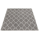 Navy White Trellis Macy Modern & Contemporary Soft Rug