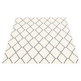 Navy White Trellis Macy Modern & Contemporary Soft Rug