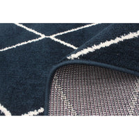 Navy White Trellis Macy Modern & Contemporary Soft Rug