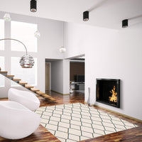 Navy White Trellis Macy Modern & Contemporary Soft Rug