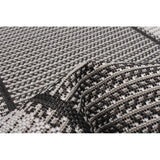 Grey Bordered Indoor/ Outdoor Soft Rug