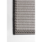Grey Bordered Indoor/ Outdoor Soft Rug