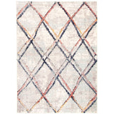 Abstract Blue Grey Moroccan Soft Rug