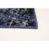 Abstract Blue Grey Moroccan Soft Rug