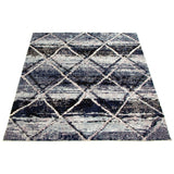 Navy Ivory Abstract Soft Rug