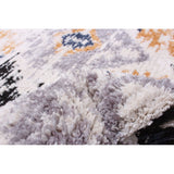 White Multi Damask Kashkuli Modern & Contemporary Soft Rug