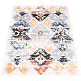 White Multi Damask Kashkuli Modern & Contemporary Soft Rug