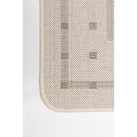 Chocolate Bordered Indoor/ Outdoor Rug