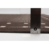 Chocolate Bordered Indoor/ Outdoor Rug