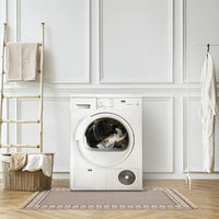 Chocolate Bordered Indoor/ Outdoor Rug