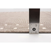Chocolate Bordered Indoor/ Outdoor Rug