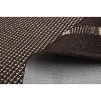 Chocolate Bordered Indoor/ Outdoor Rug