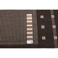 Chocolate Bordered Indoor/ Outdoor Rug