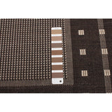Chocolate Bordered Indoor/ Outdoor Rug