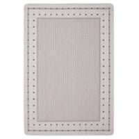 Chocolate Bordered Indoor/ Outdoor Rug
