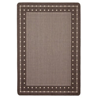 Chocolate Bordered Indoor/ Outdoor Rug