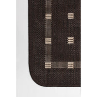 Chocolate Bordered Indoor/ Outdoor Rug
