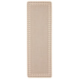 Chocolate Bordered Indoor/ Outdoor Rug