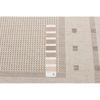 Chocolate Bordered Indoor/ Outdoor Rug