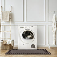 Chocolate Bordered Indoor/ Outdoor Rug