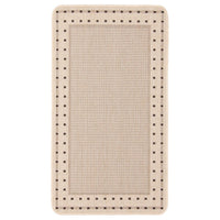 Chocolate Bordered Indoor/ Outdoor Rug