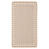 Chocolate Bordered Indoor/ Outdoor Rug