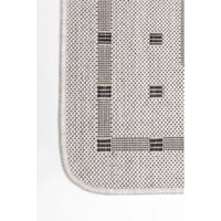Chocolate Bordered Indoor/ Outdoor Rug