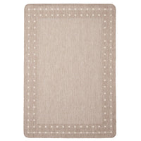 Chocolate Bordered Indoor/ Outdoor Rug