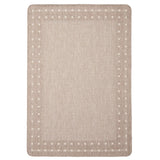 Chocolate Bordered Indoor/ Outdoor Rug