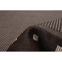 Chocolate Bordered Indoor/ Outdoor Rug