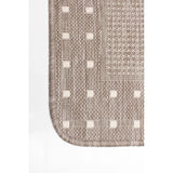 Chocolate Bordered Indoor/ Outdoor Rug