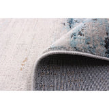 Abstract Modern Blue Multi Contemporary Soft Rug