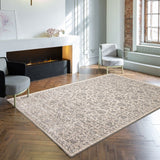 Ornament Floral Grey/Ivory Casual Soft Rug