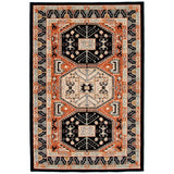 Geometric Navy Copper Casual Soft Rug