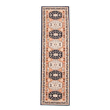 Qashqai Casual Navy Grey Soft Rug